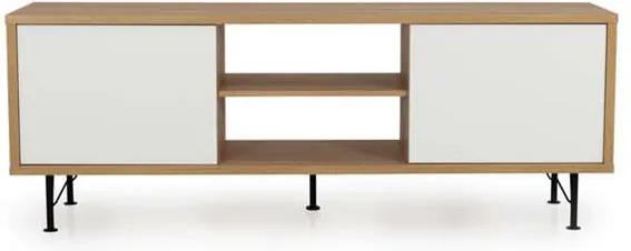 Tenzo tv-meubel Flow - eikenkleur/wit - 60x164x44 cm - Leen Bakker