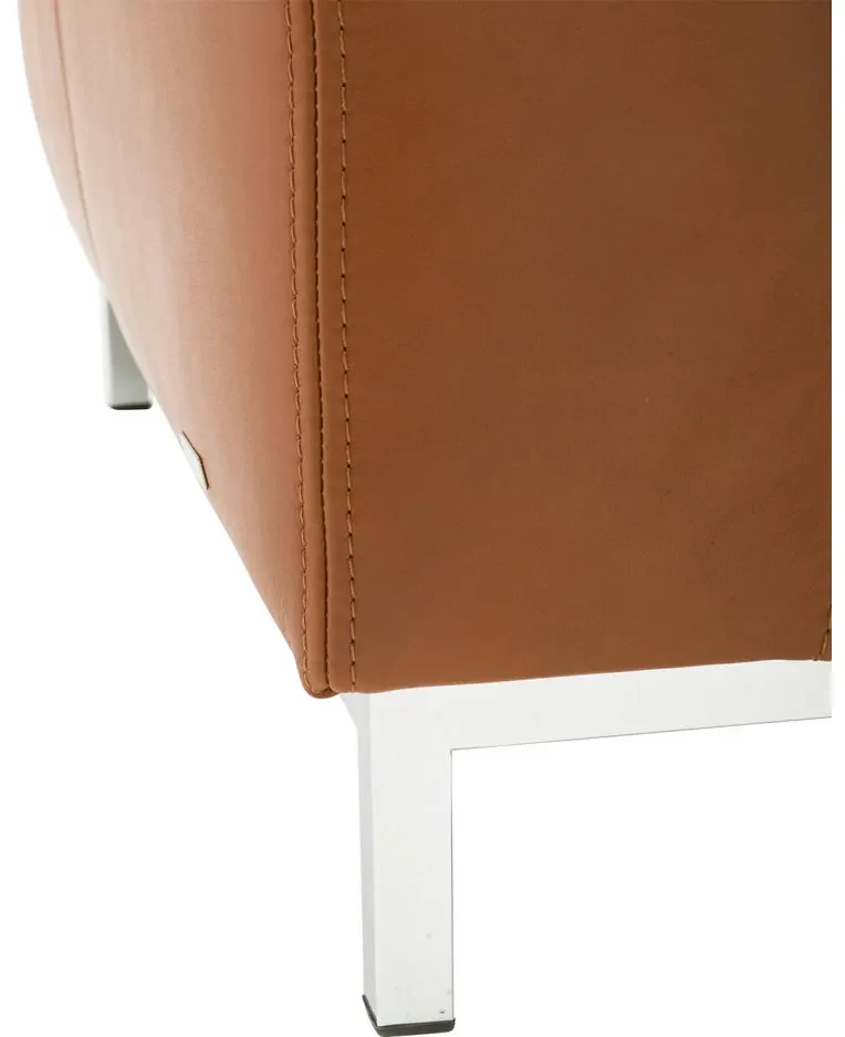 Goossens Excellent Bank Massimo cognac, leer, 3,5-zits, urban industrieel