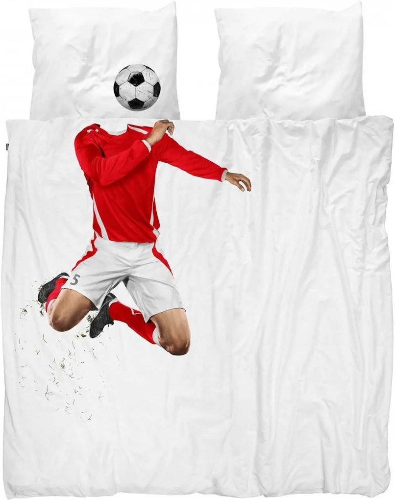 Snurk Soccer Champ dekbedovertrek rood 240 x 200/220 cm