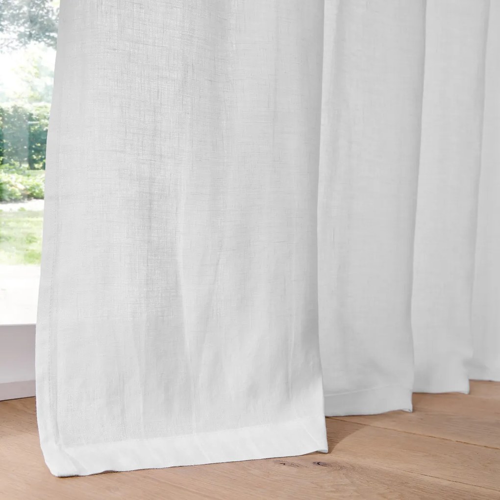 Breed gewassen linnen gordijn Onega