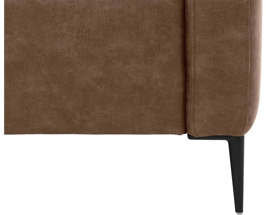 Goossens  Key West bruin, micro leer, 3-zits, modern design