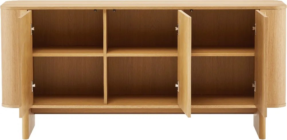 Eiken Dressoir Scandinavisch - 160x42x75cm.