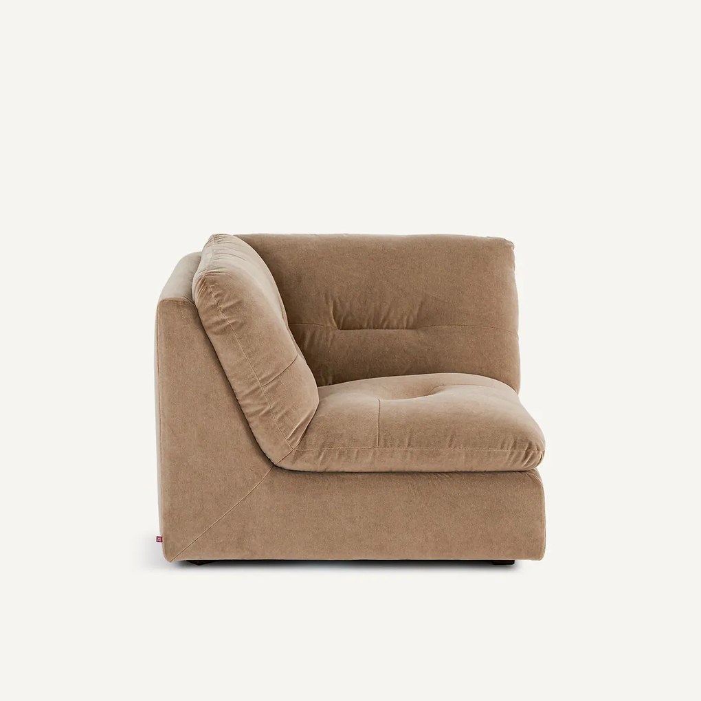 Modulaire 90° hoek in stonewashed fluweel, GIULIANO