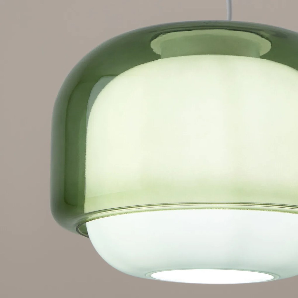 Hanglamp van gekleurd glas Ø30,5 cm, KINOKO