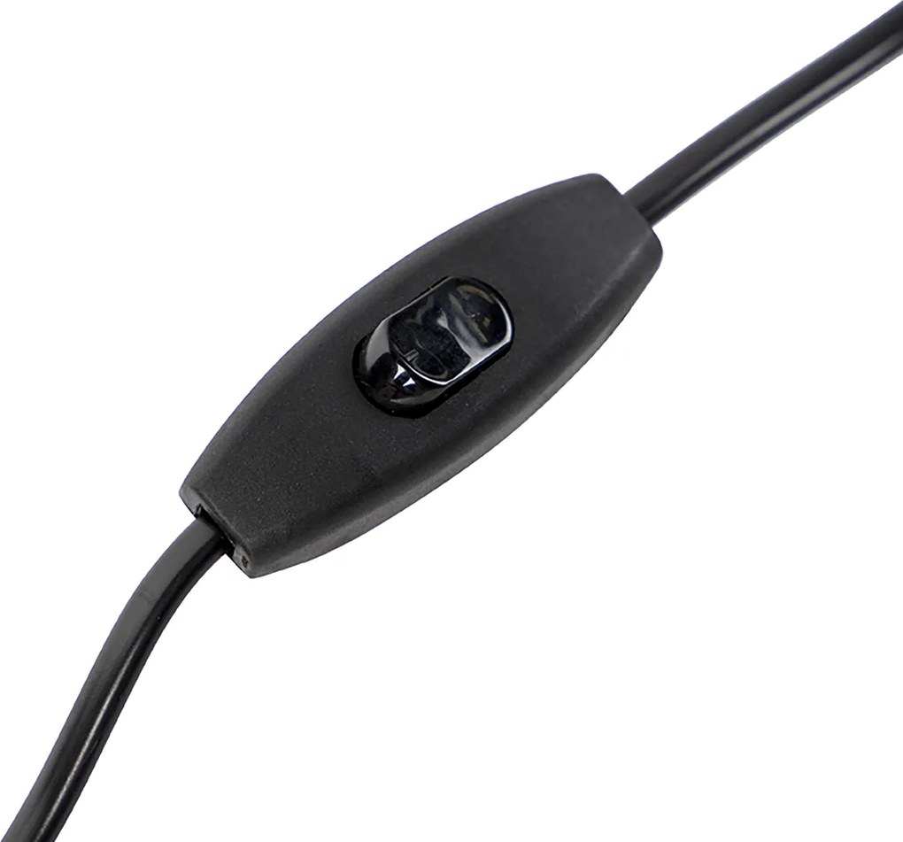 Tafellamp brons stoffen kap lichtbruin 50 cm - Bruut