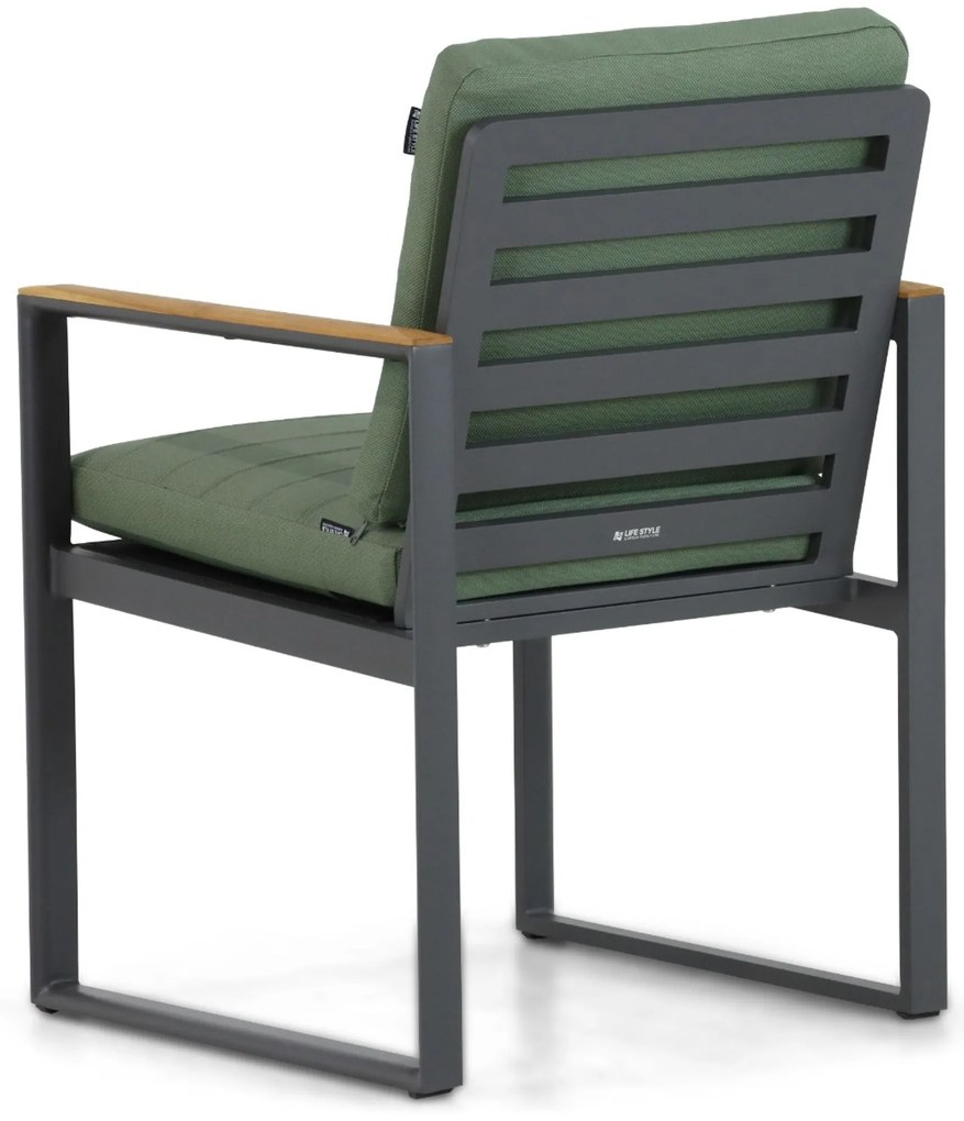 Tuinstoel Aluminium/Teak Grijs-antraciet Lifestyle Garden Furniture Faro
