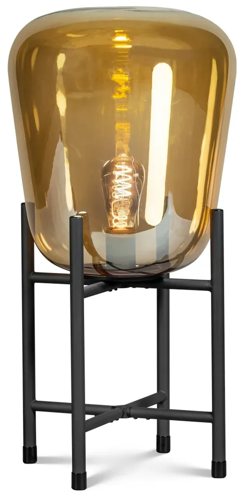 ETH Benn Gold Goud Glazen Vloerlamp