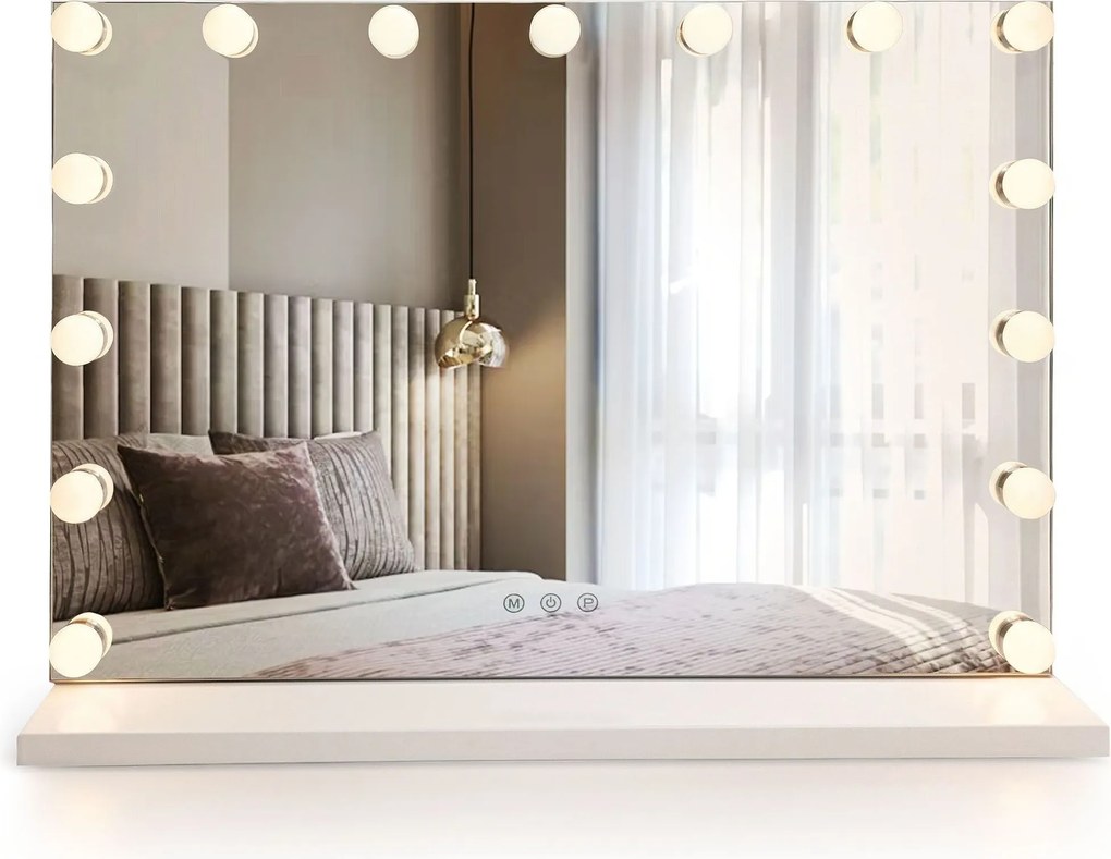 LED Spiegel HOLLYWOOD White 80x60
