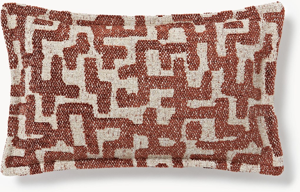 Viscose kussen Contia met ingeweven jacquard patroon