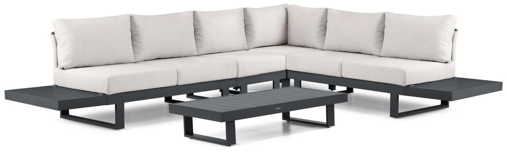 Hoek loungeset 6 personen Aluminium Grijs  Lifestyle Garden Furniture Lorenzo