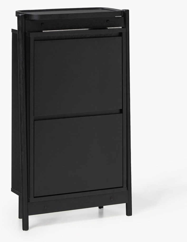 Houten schoenenkast Libby met opvouwbare planken