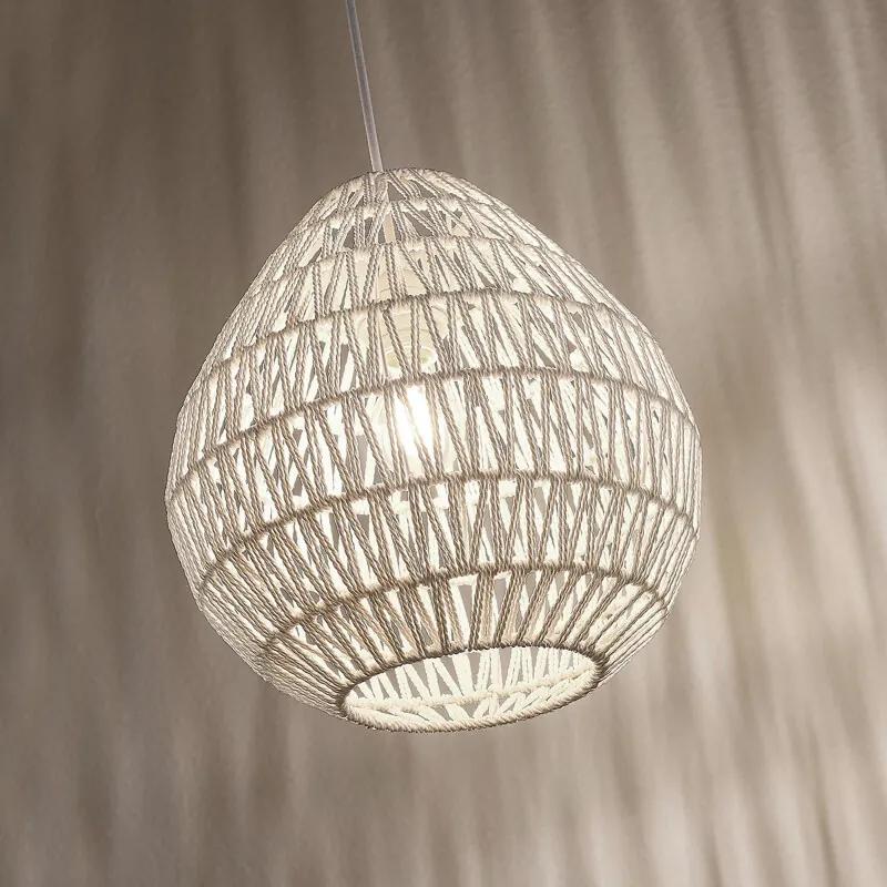 Hanglamp Danya gemaakt van wit papier 33 cm - lampen-24