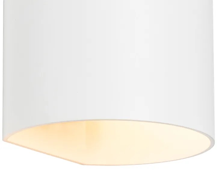 Moderne wandlamp wit met lichteffect - Sabbio Modern G9 cilinder / rond Binnenverlichting Lamp