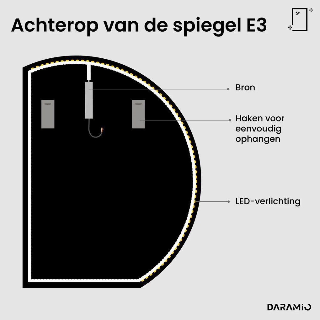 Ronde spiegel met verlichting E3