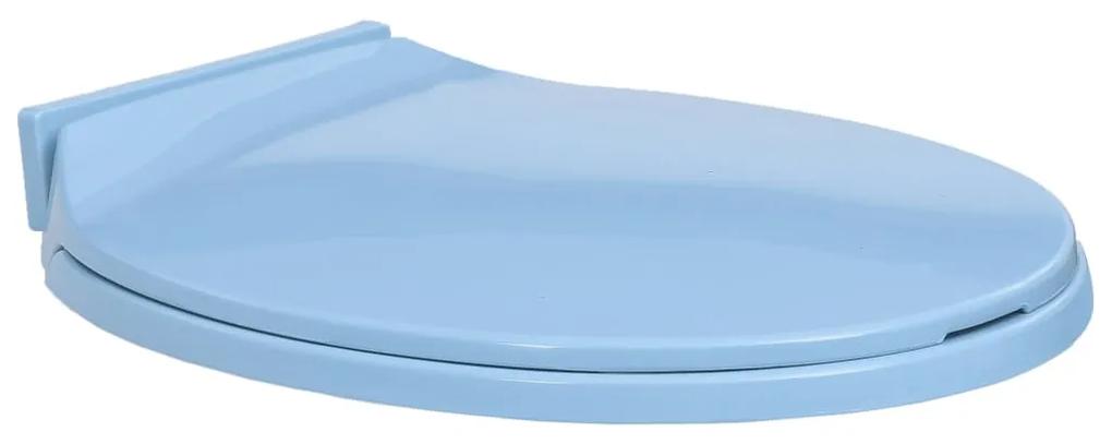 vidaXL Toiletbril soft-close ovaal blauw
