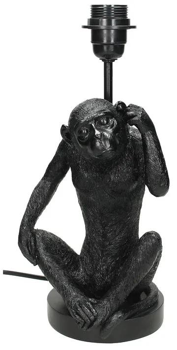 Lampenvoet aap - zwart - 16,5x15,5x35,2 cm