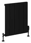 Eastbrook Rosano horizontale aluminium radiator 60x47cm Mat zwart 555 watt