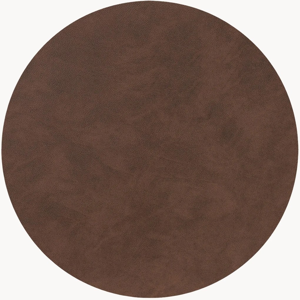 Handgemaakte leren placemats Nupo, 4-delig