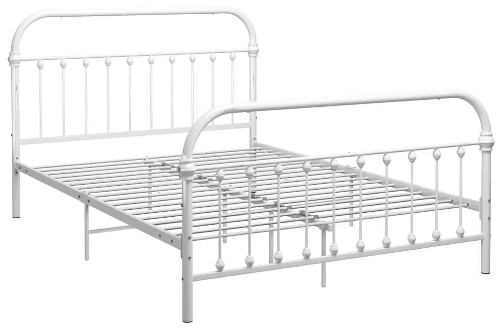vidaXL Bedframe metaal wit 120x200 cm