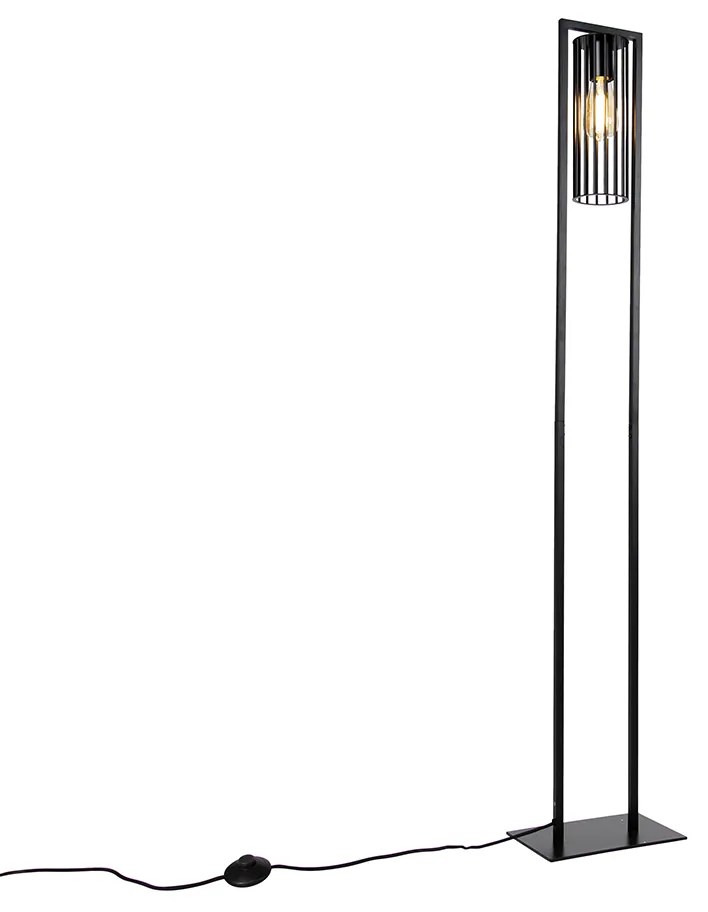 Smart Moderne vloerlamp met dimmer zwart incl. Wifi ST64 - Balenco Wazo Modern E27 Binnenverlichting Lamp