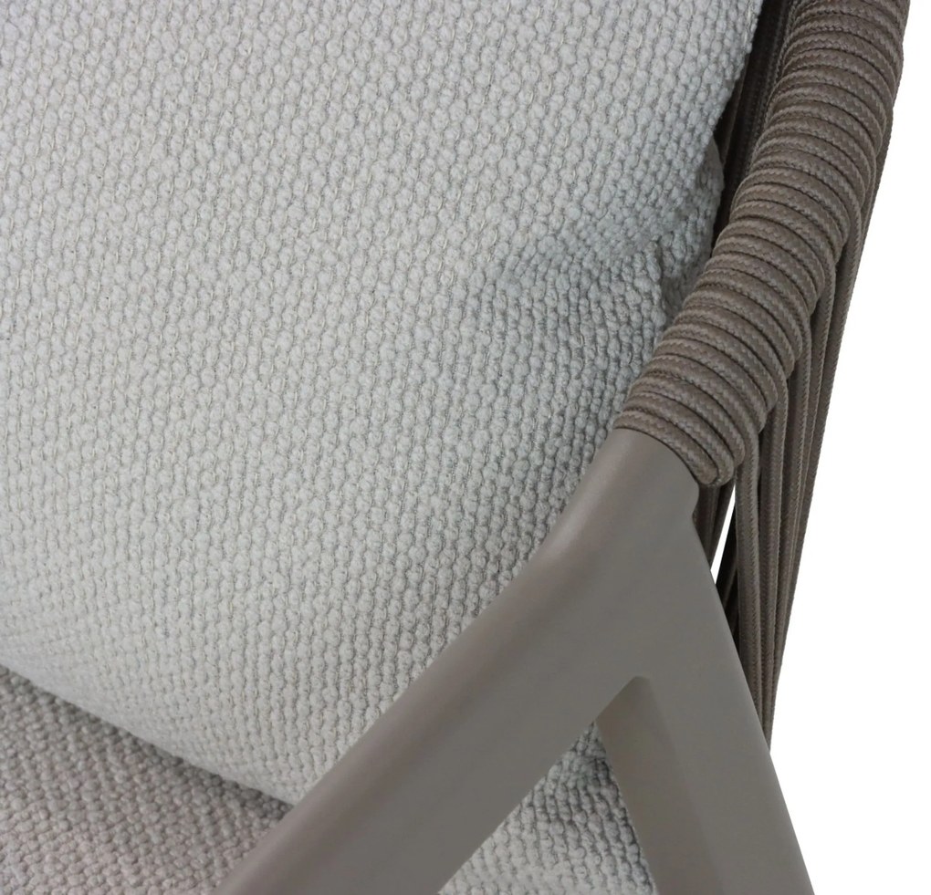 Tuinstoel Aluminium/rope Taupe-naturel-bruin Santika Guss