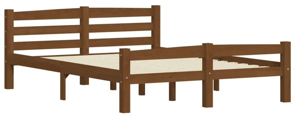vidaXL Bedframe met 4 lades massief grenenhout honingbruin 140x200 cm