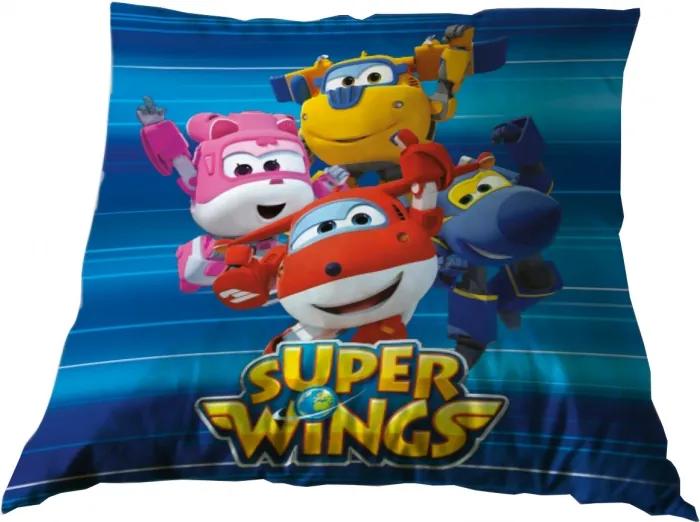 Kussen Super Wings 35 x 35 cm blauw
