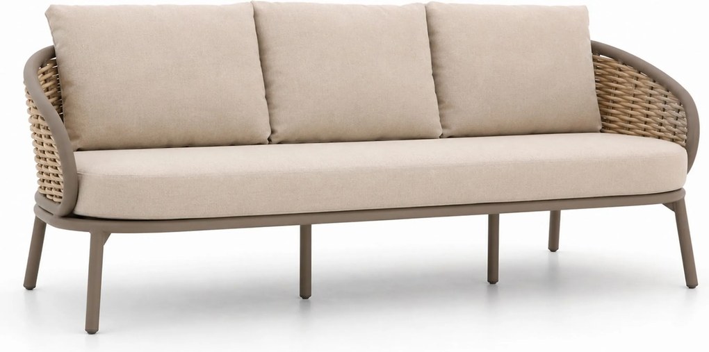 Stoel en Bank Loungeset 5 personen Aluminium Taupe Apple Bee Pine