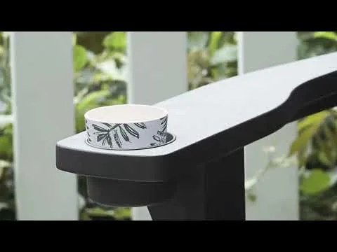 Keter Alpine Adirondack Loungestoel met Bekerhouder - Antraciet