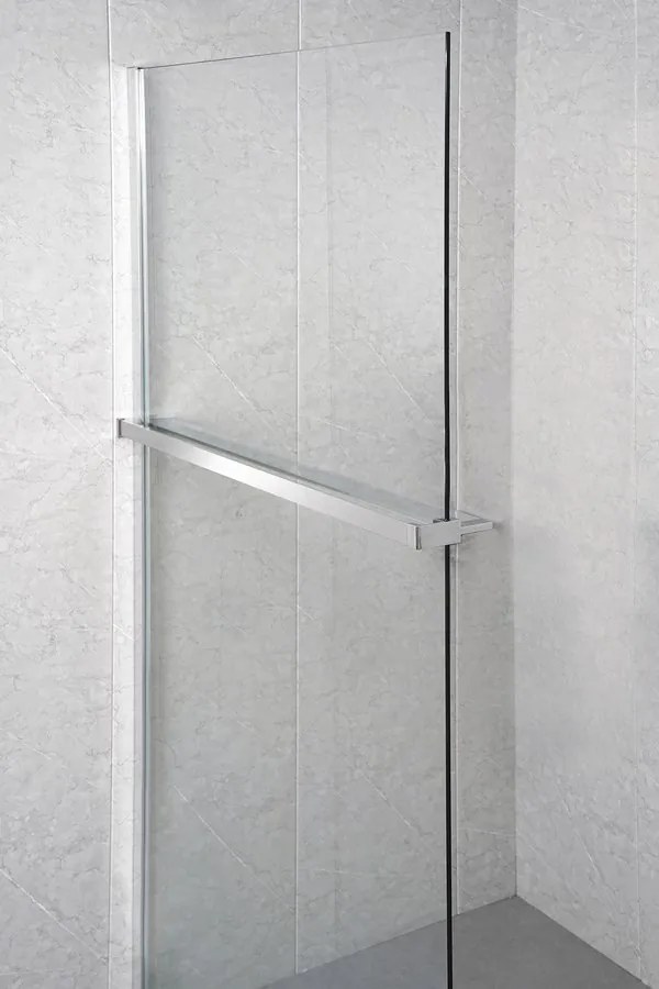 Sapho Shelf handdoekhouder en planchet voor douchewand chroom