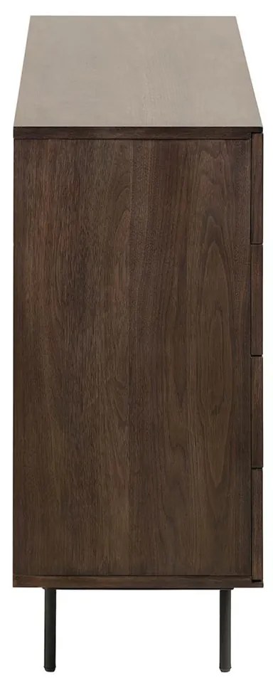 Kave Home Cutt Walnoothouten Ladekast - 120x40x91cm.