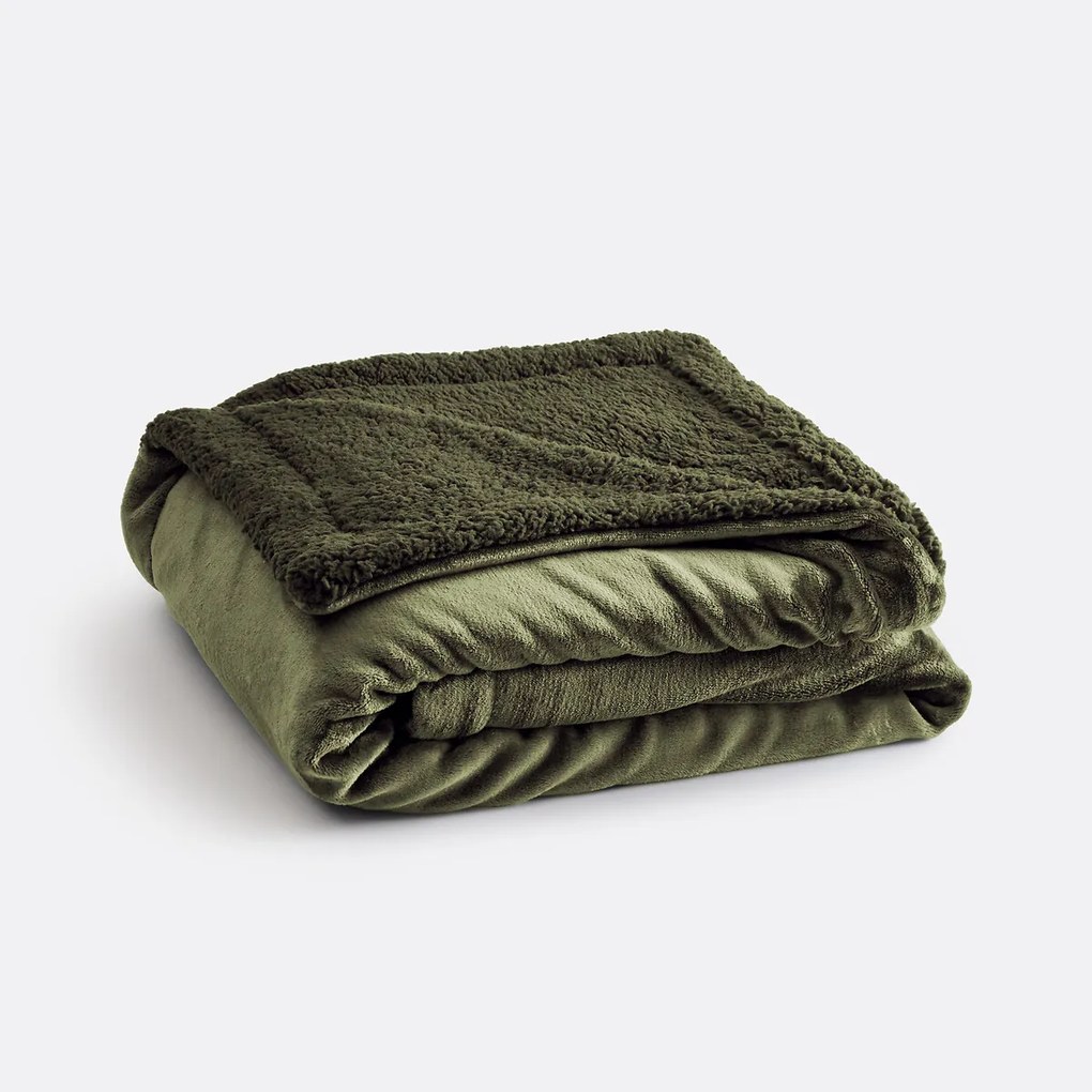Plaid in fleece en sherpa, Maxine