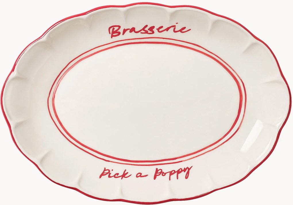 Handbeschilderde serveerplateau Bistro
