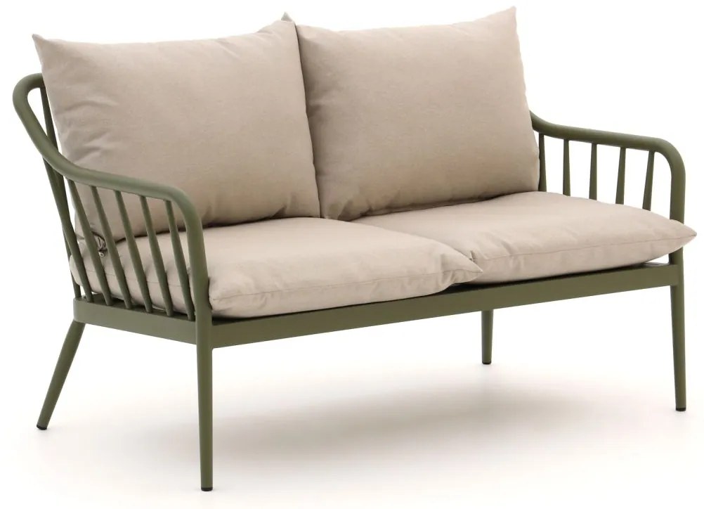 + 15% kassakorting | Loungebank Tuin Manifesto | Aluminium | 2 personen | Tuinbank Groen | 140cm | Incl. kussens | Kees Smit Tuinmeubelen