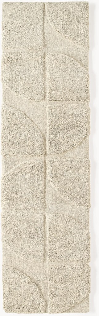 Pluizige hoogpolige loper Jade met verhoogde hoog-laag structuur