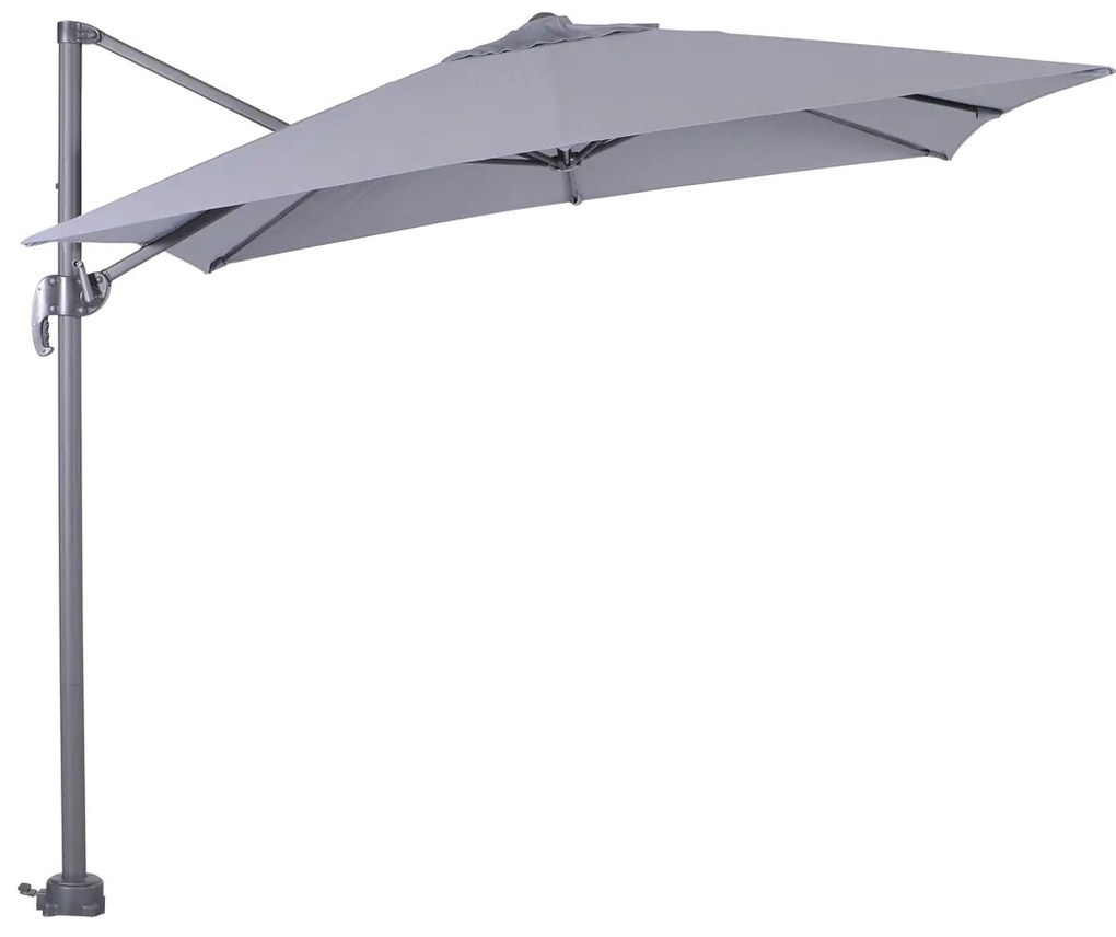 Garden Impressions Zweefparasol Hawaii S 250x250 - donker grijs - licht grijs