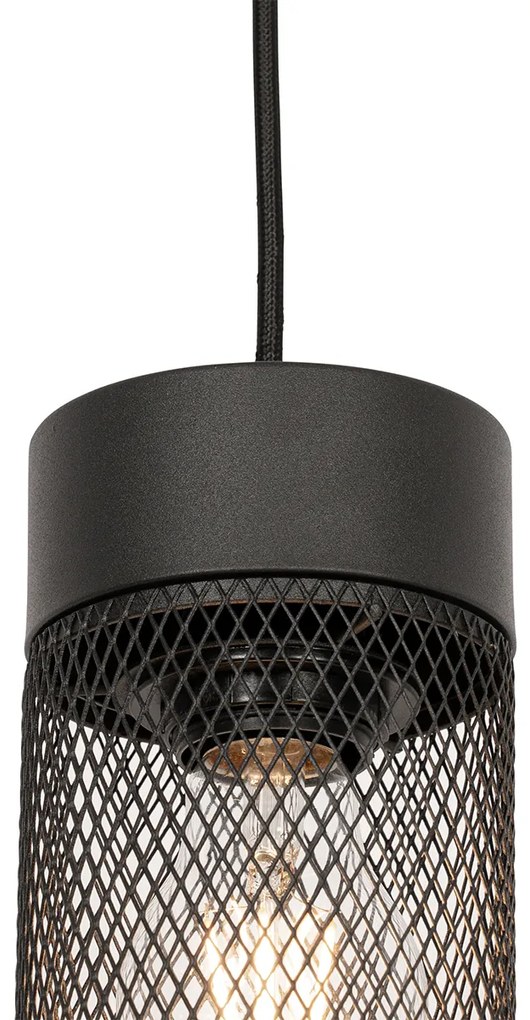 Industriële hanglamp zwart - Jim Industriele / Industrie / Industrial E27 rond Binnenverlichting Lamp