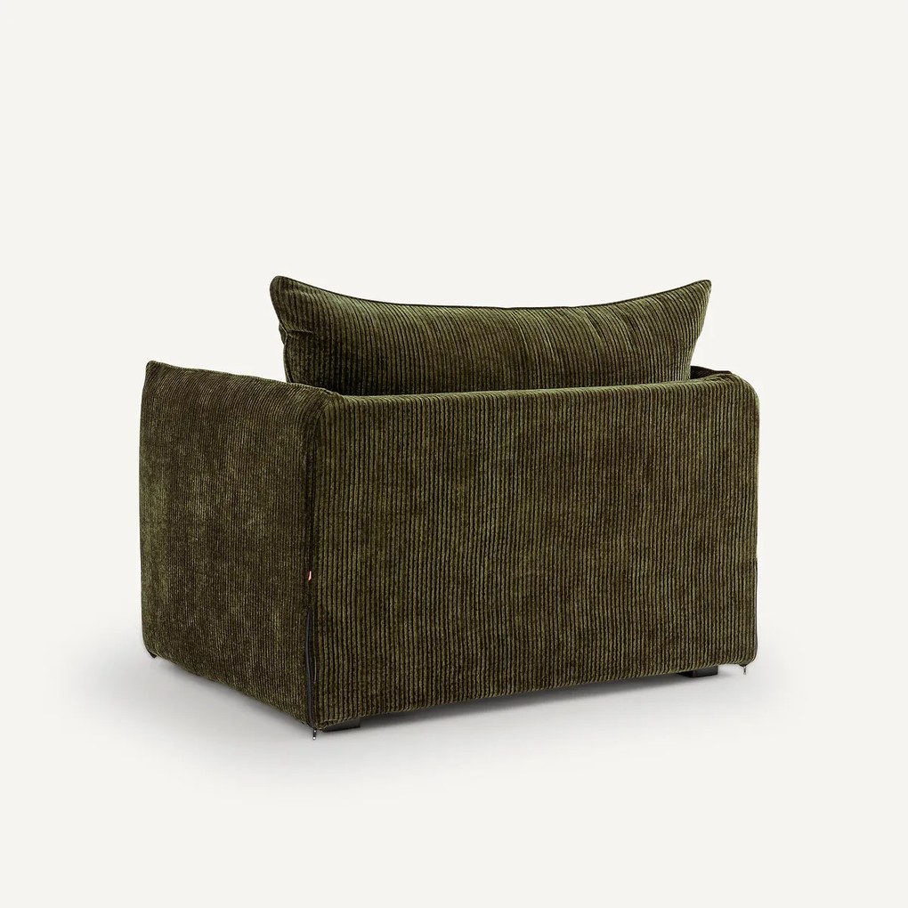 Fauteuil in geribd fluweel, Néo Chiquito