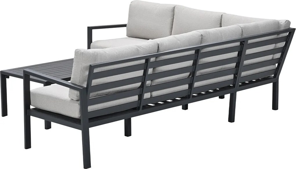Garden Impressions Denver loungeset 4-delig links – donker grijs