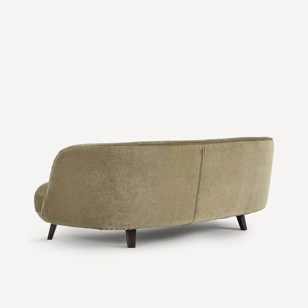 3-zits bank in linnen fluweel, Rosebury, ontwerp Emmanuel Gallina