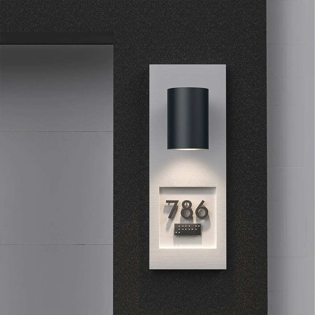 LED Wandlamp Brinton Victa - Antraciet 11,5x7,8cm