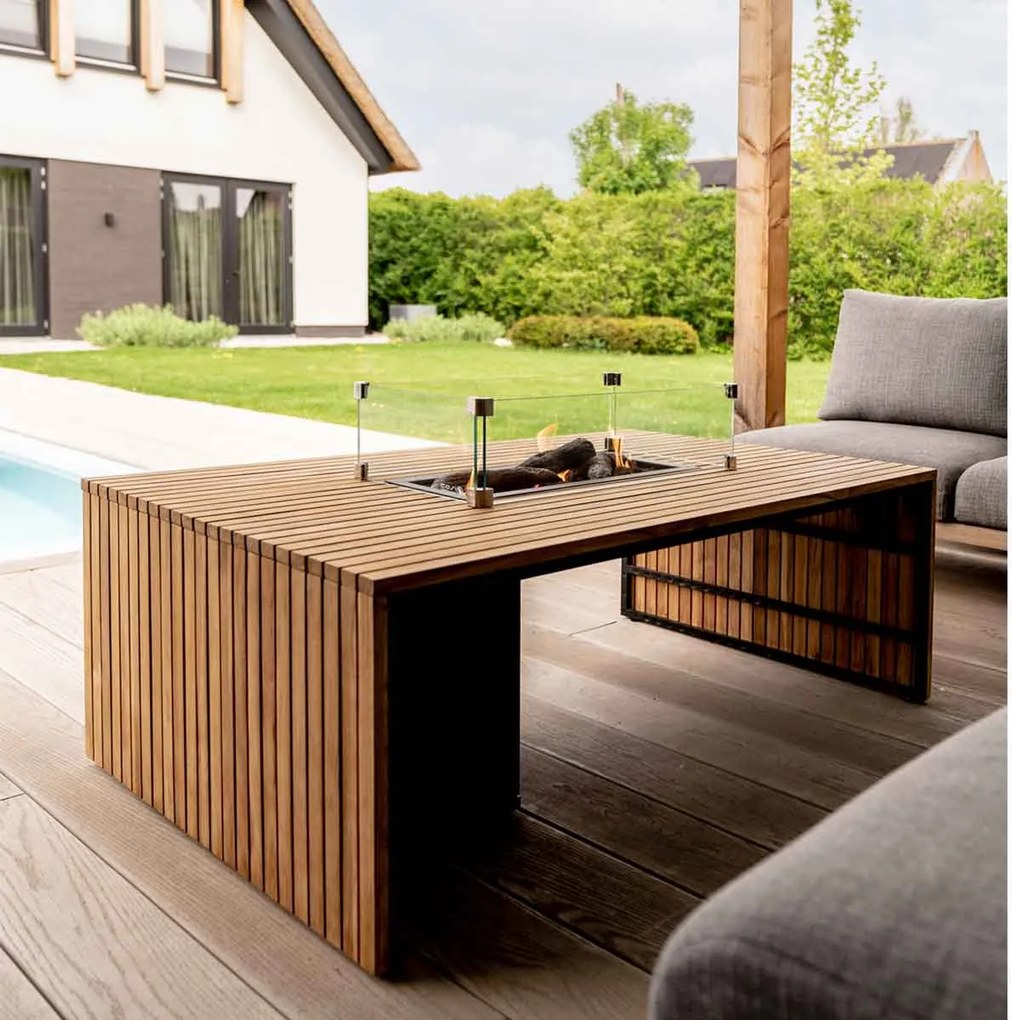 Cosibridge 140 vuurtafel - teak