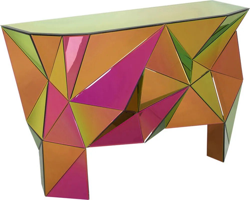 Design Sidetable Gekleurd Glas - 127 X 38.5cm.