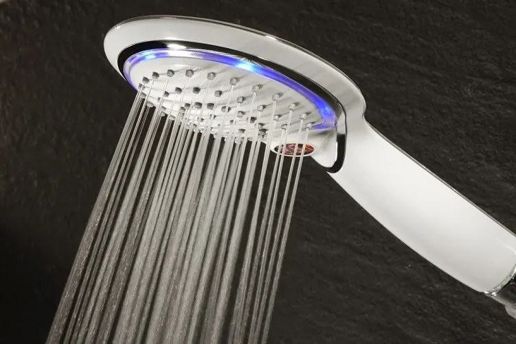 Schutte POLARIS LED-handdouche, wit-chroom