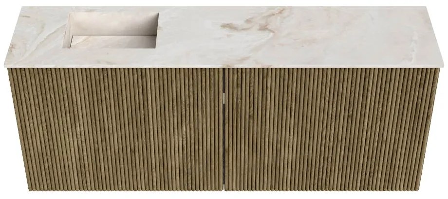 Mondiaz Joya DLux 100cm toiletmeubel dusk met wastafel faye links 1 kraangat frappe
