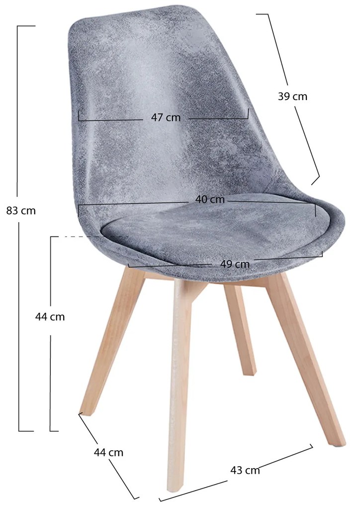 Pak 4 Synk Vintage Stoelen