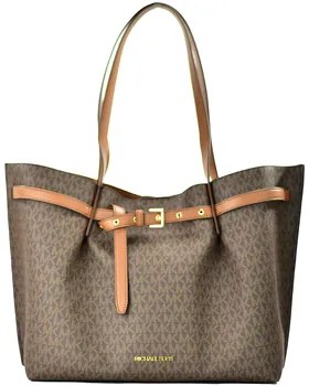 Boodschappentas Bruin MICHAEL Michael Kors  Jet Set Travel Large Signature Tote Bruin