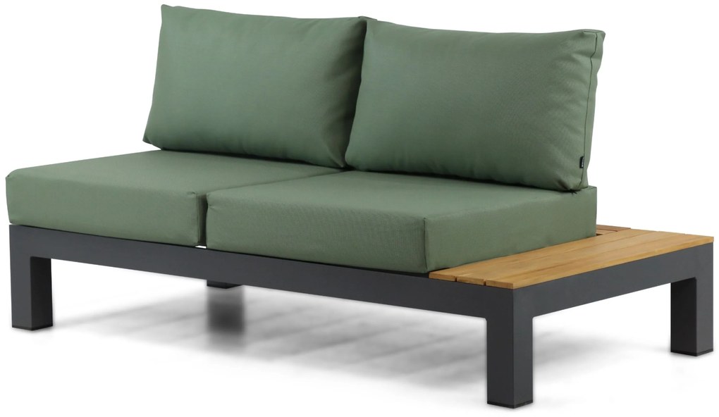 Loungeset 5 personen Aluminium/Teak Grijs Lifestyle Garden Furniture Vittoria
