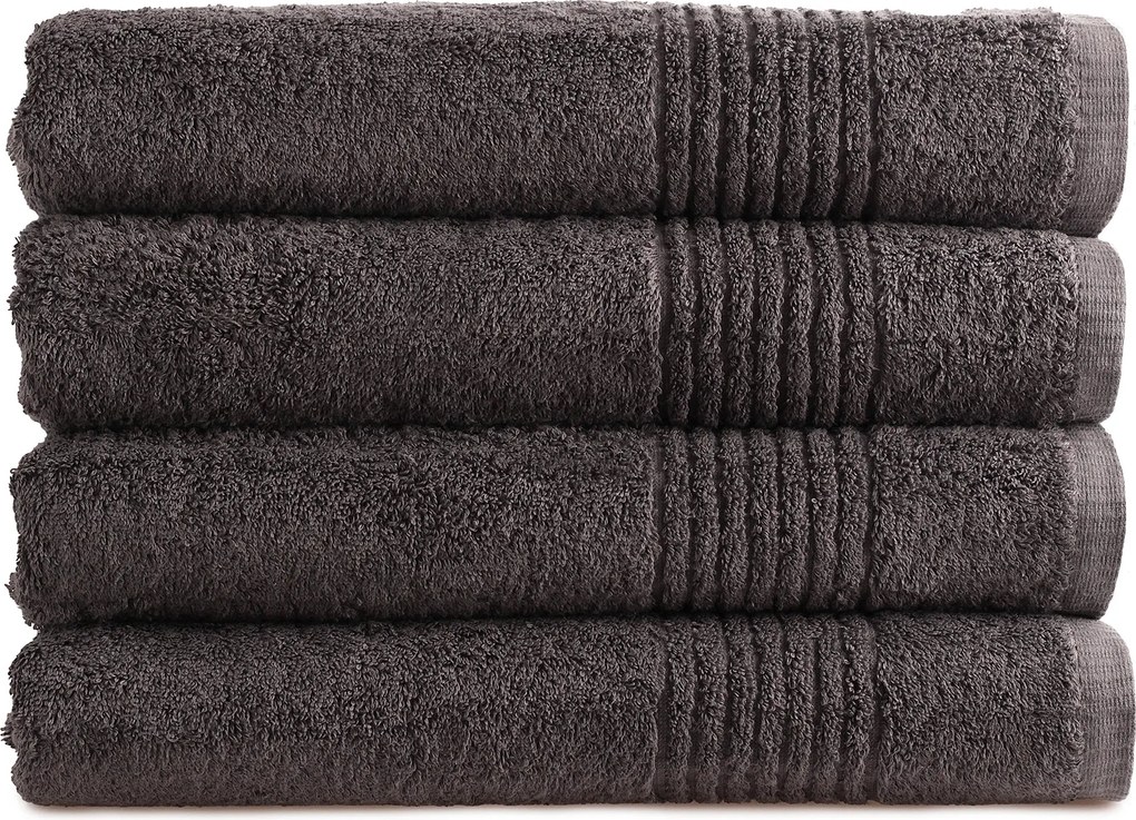 Handdoek Supreme Collectie - 4 stuks - 70x140 - antraciet