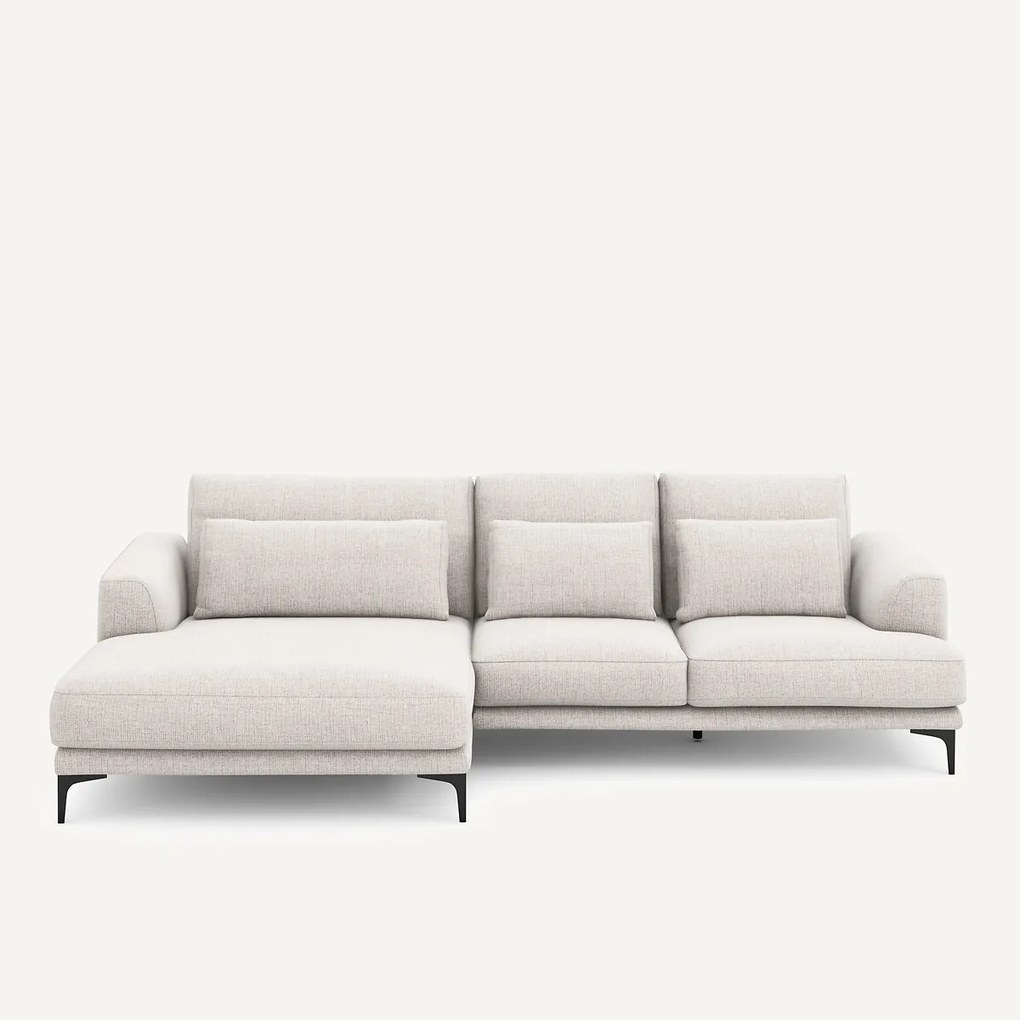 Hoekbank, links XL longchair, in Jasper-stof, MARSILE